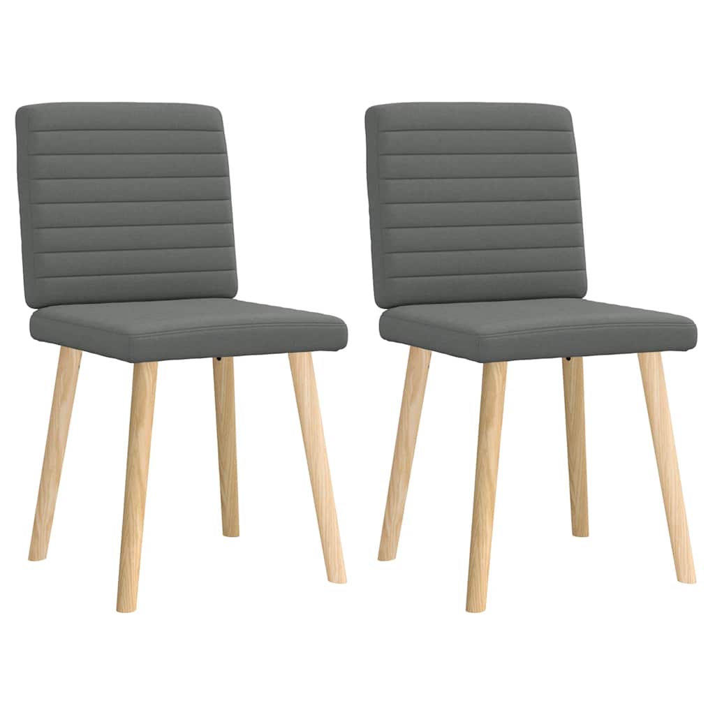 Dining Chair Set of 2 Dark Grey