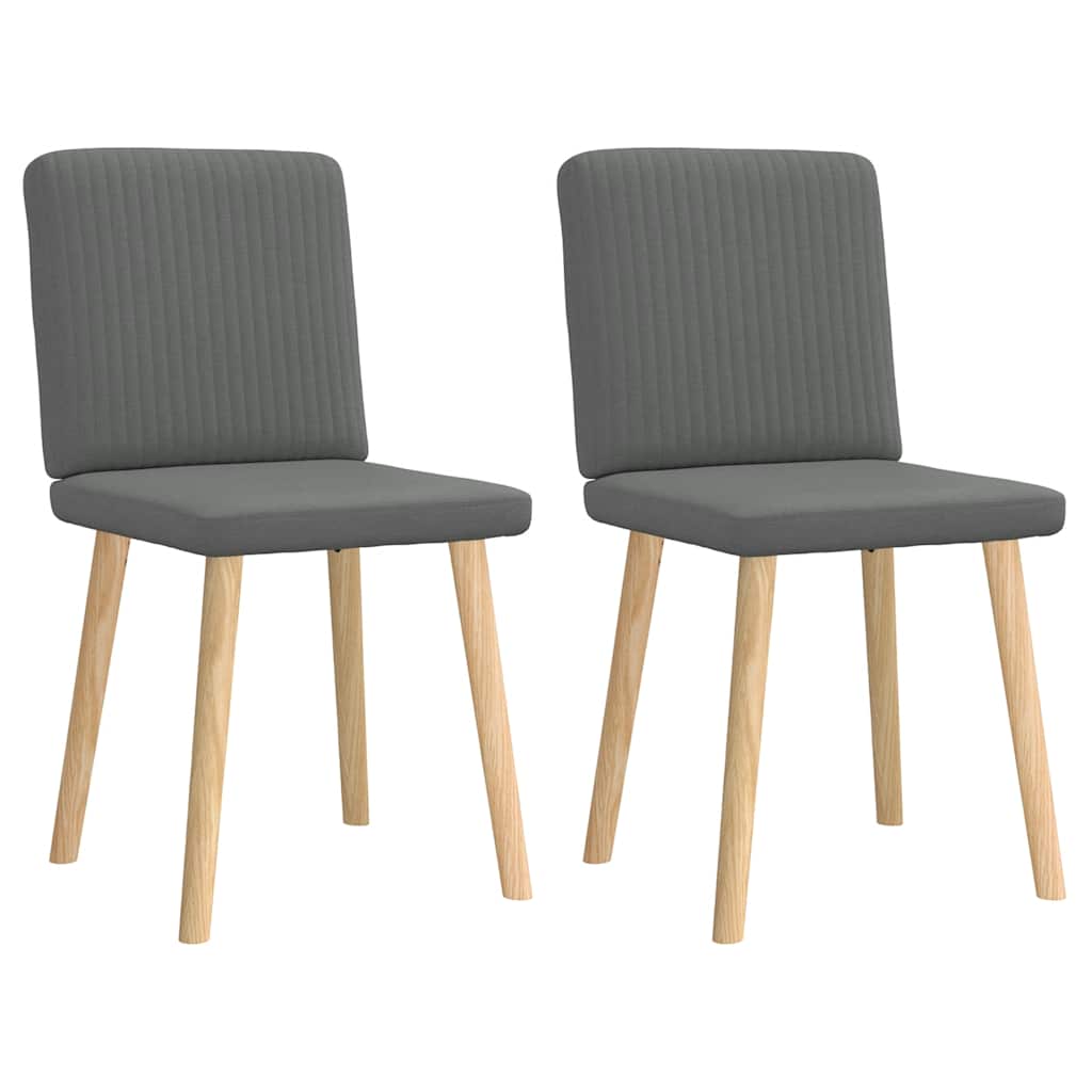 Dining Chair Set of 2 Dark Grey