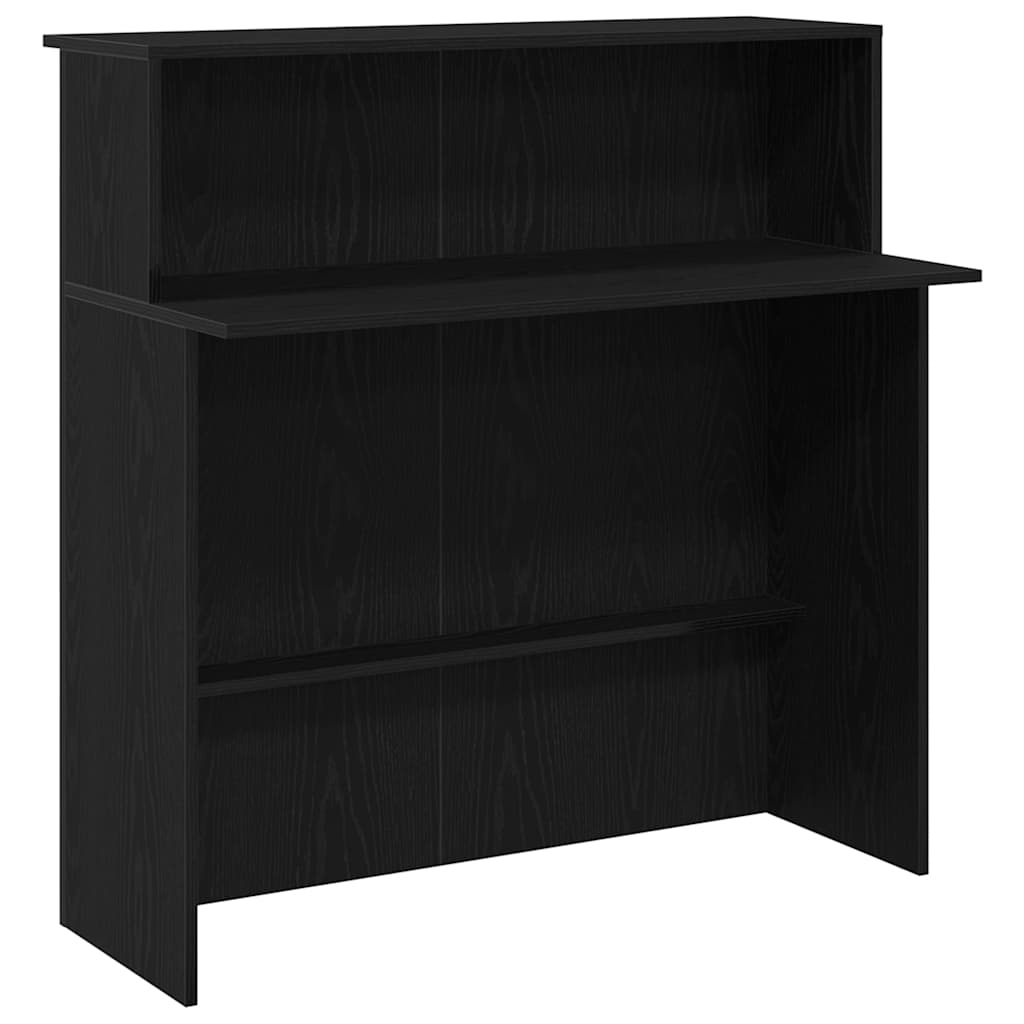 Reception Desk Black 39.4x19.7x40.7" Engineered Wood