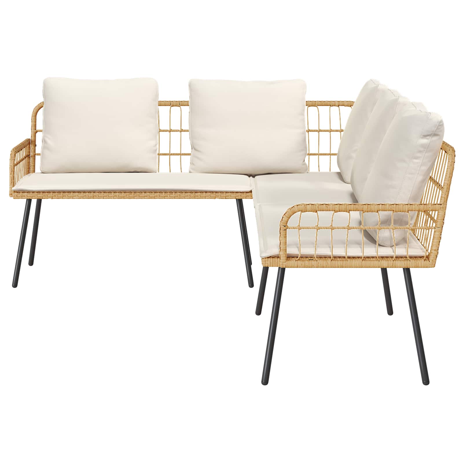 Sofa with Cushion Nature 173 x 231 x 90cm Steel