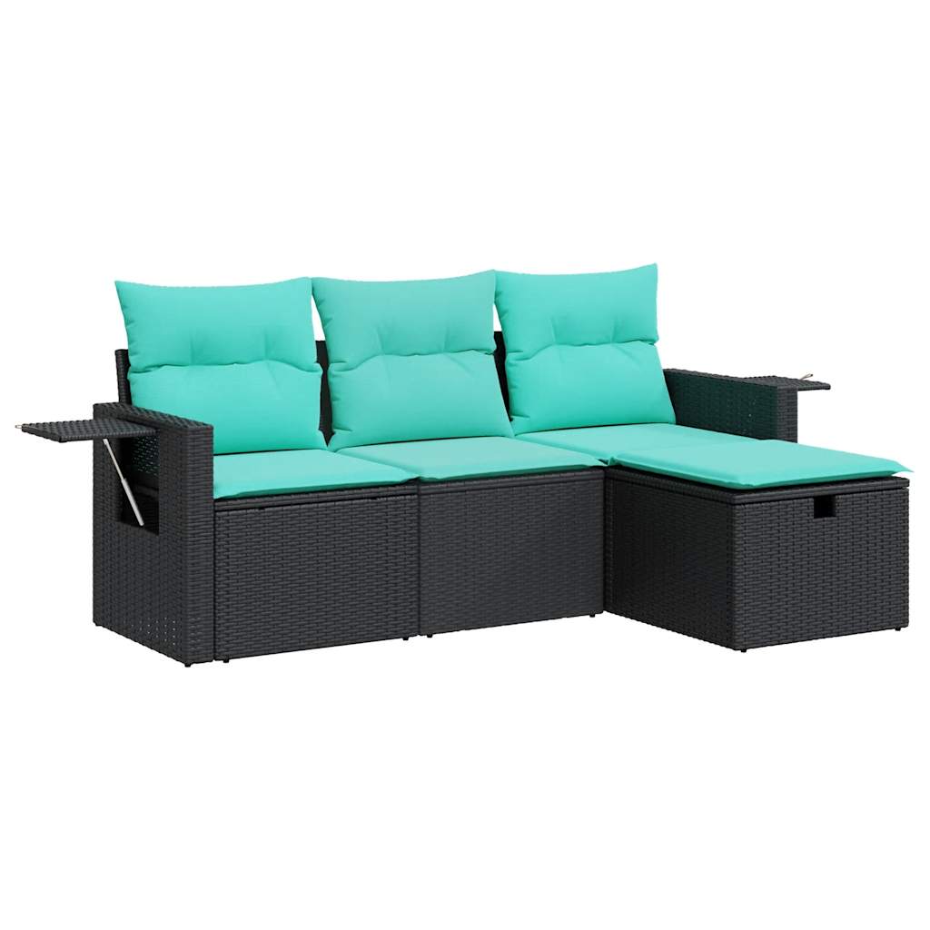 Garden Sofa Set Black