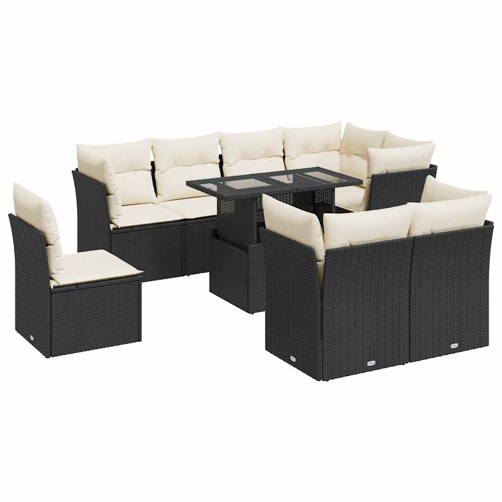 Garden Sofa Set Black
