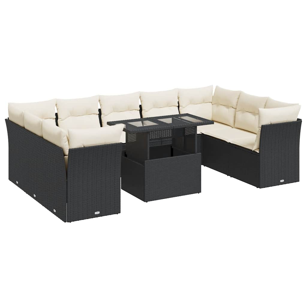 Garden Sofa Set Black