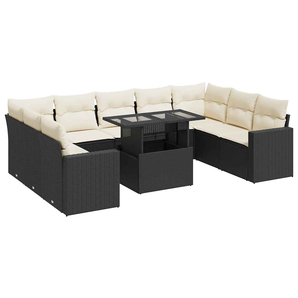 Garden Sofa Set Black