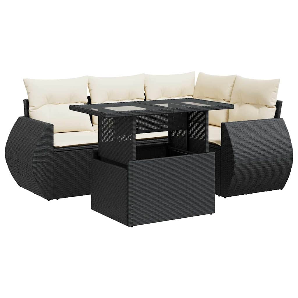 Garden Sofa Set Black