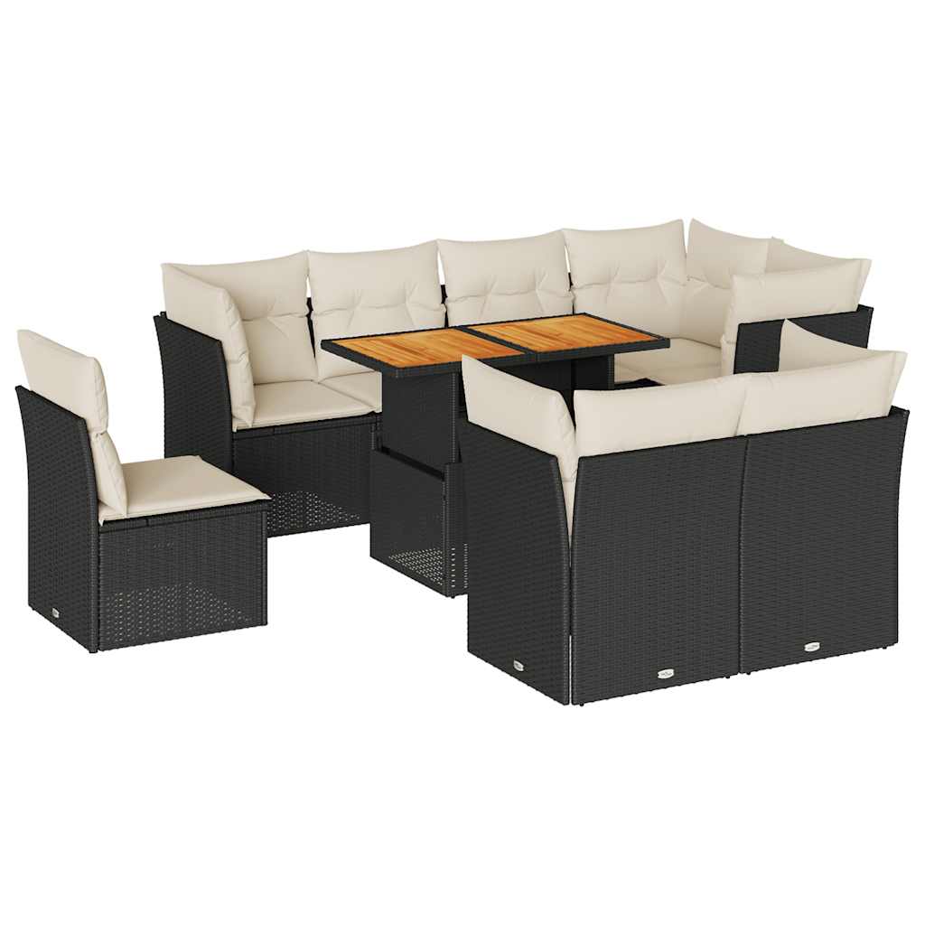 Garden Sofa Set Black