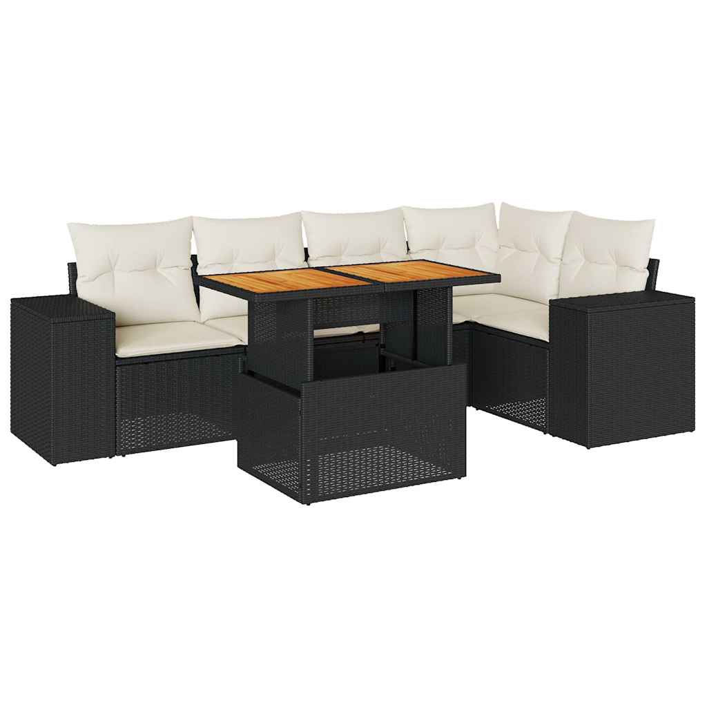 Garden Sofa Set Black, Cream White