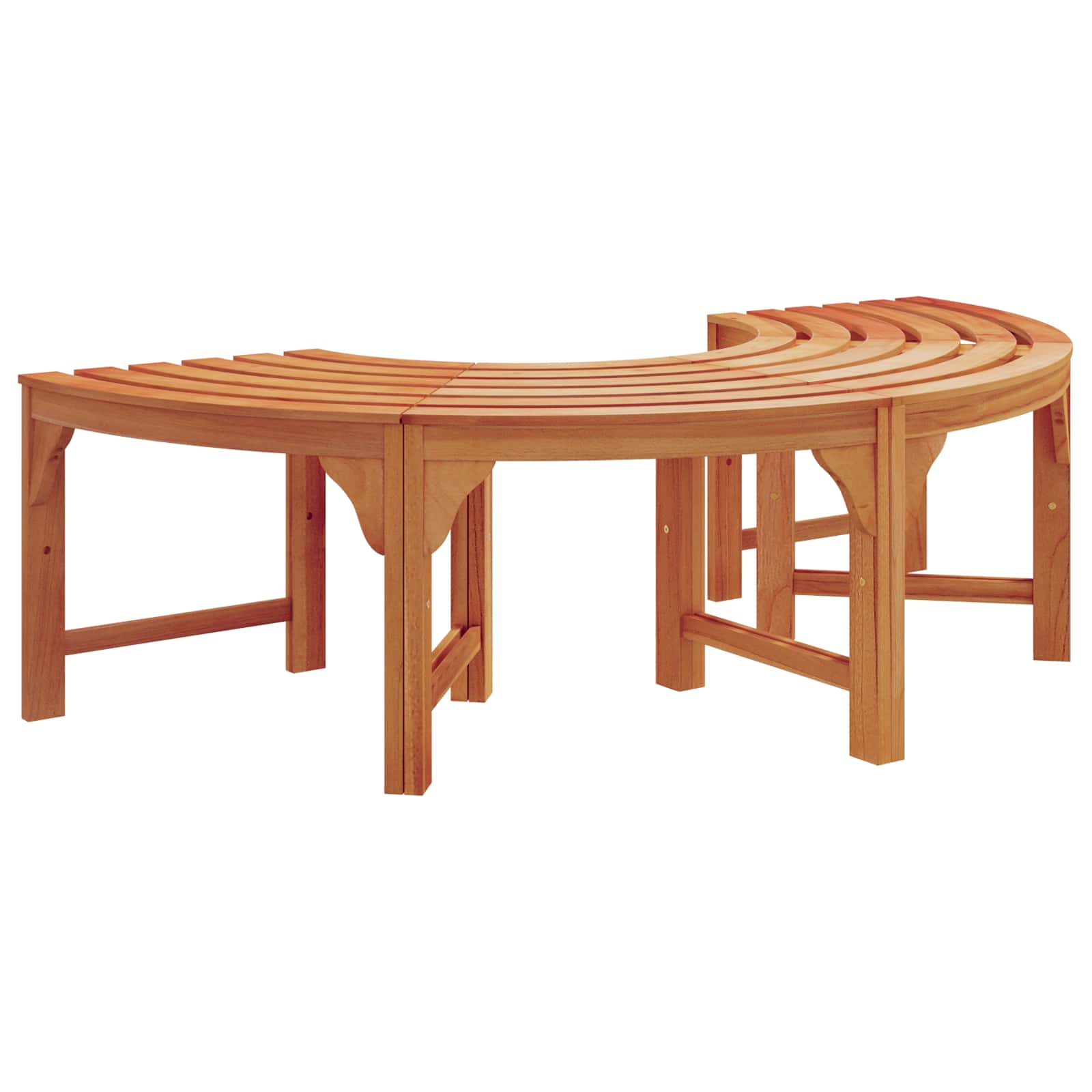 Tree Bench Natural 160 x 80 x 45cm Solid Eucalyptus Wood