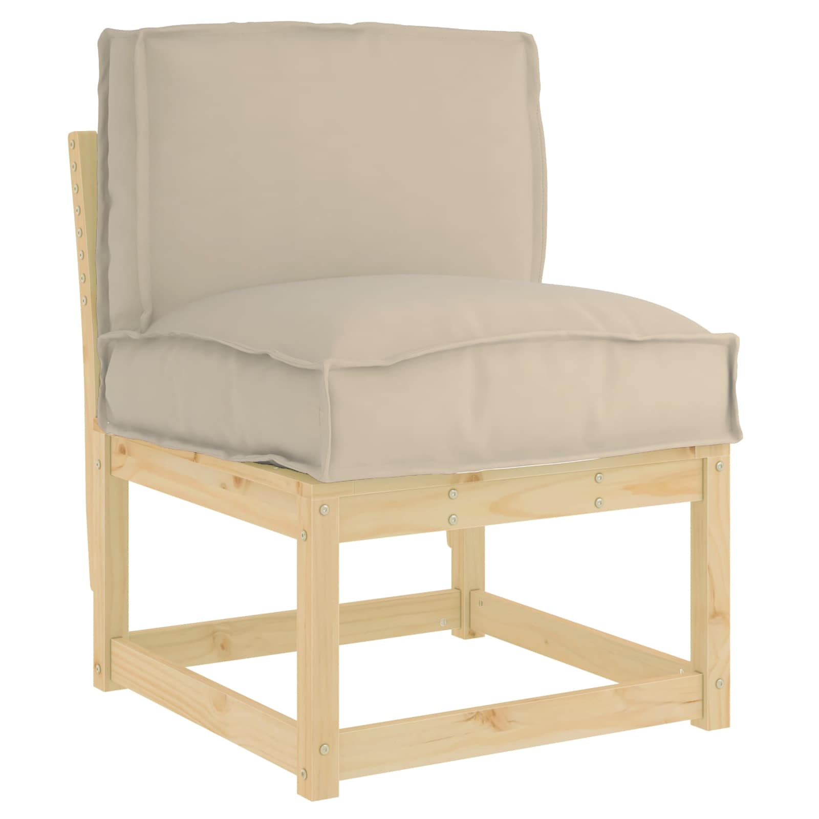 Cushion Taupe 19.69 x 15.75 x 4.72 in Oxford Fabric