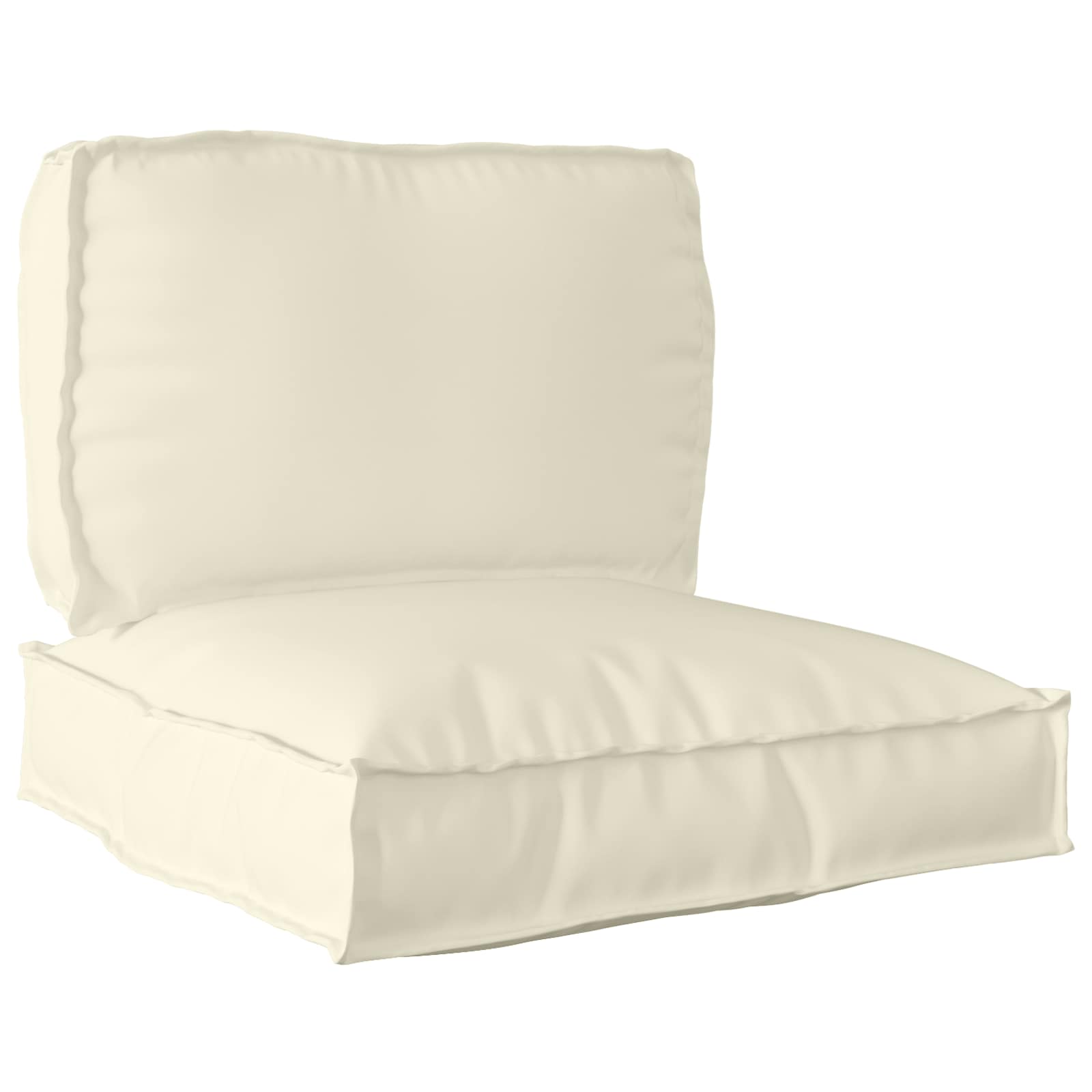 Pallet Cushion Set 2 pcs Cream Oxford Fabric