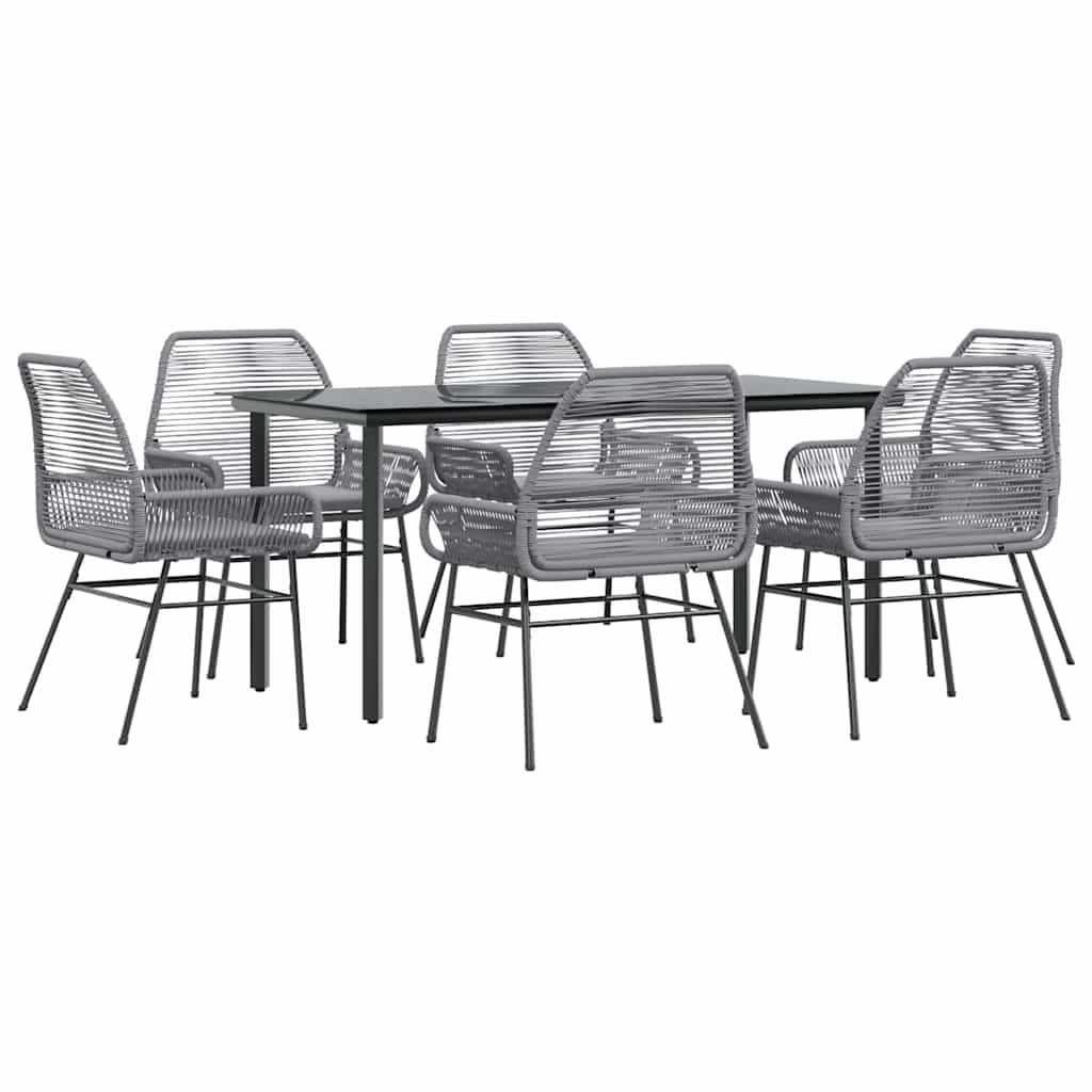 Garden Dining Set Black, Grey, Dark Grey