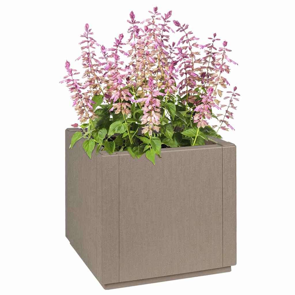 Garden Flower Box Light Brown 14.17 x 14.17 x 13.78 in PP