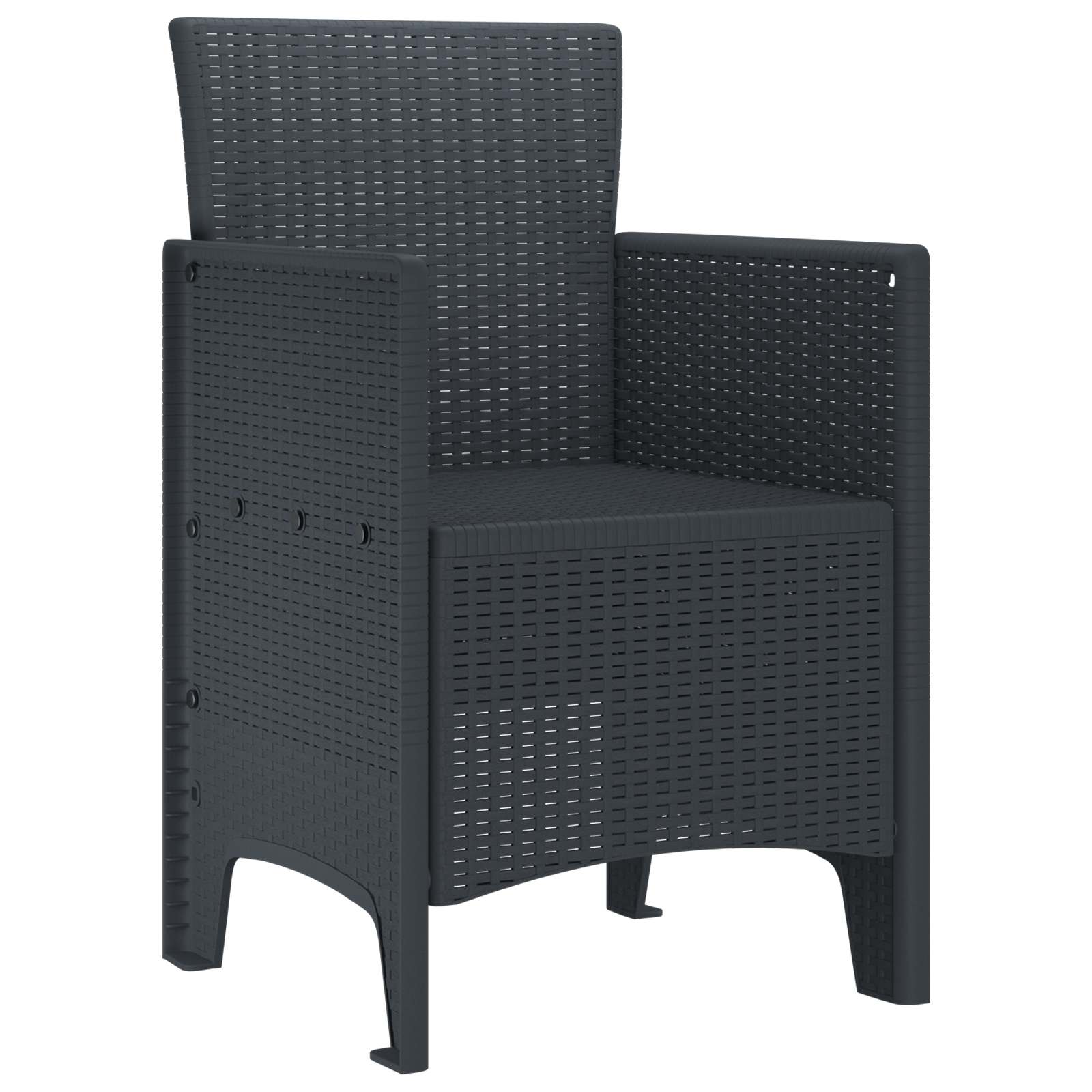 Garden Chair 2 pcs Anthracite 20.87 x 19.29 x 33.46 in
