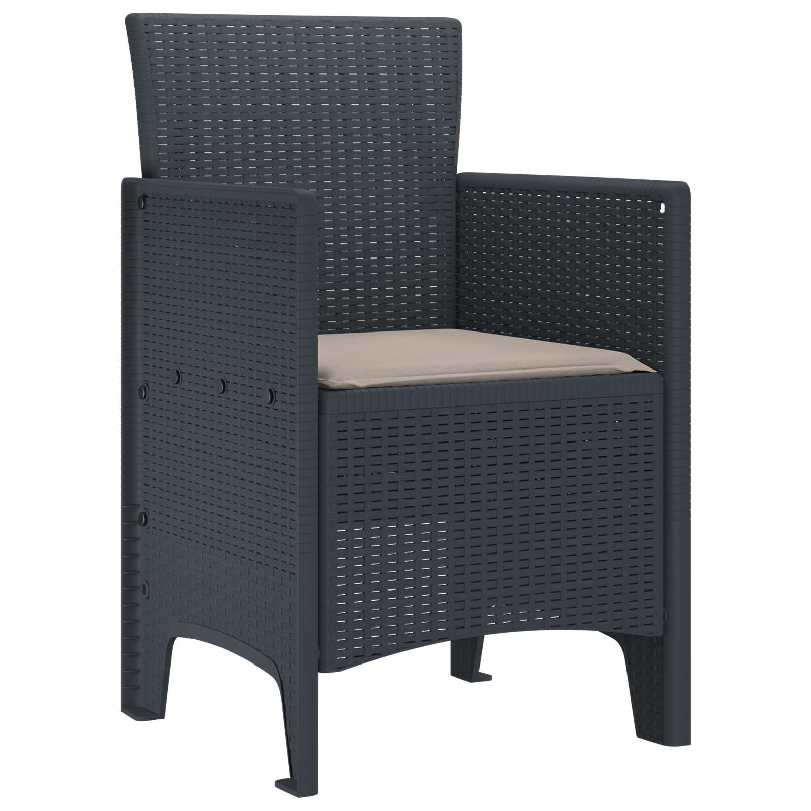 Garden Chair 2 pcs Anthracite 20.87 x 19.29 x 33.46 in