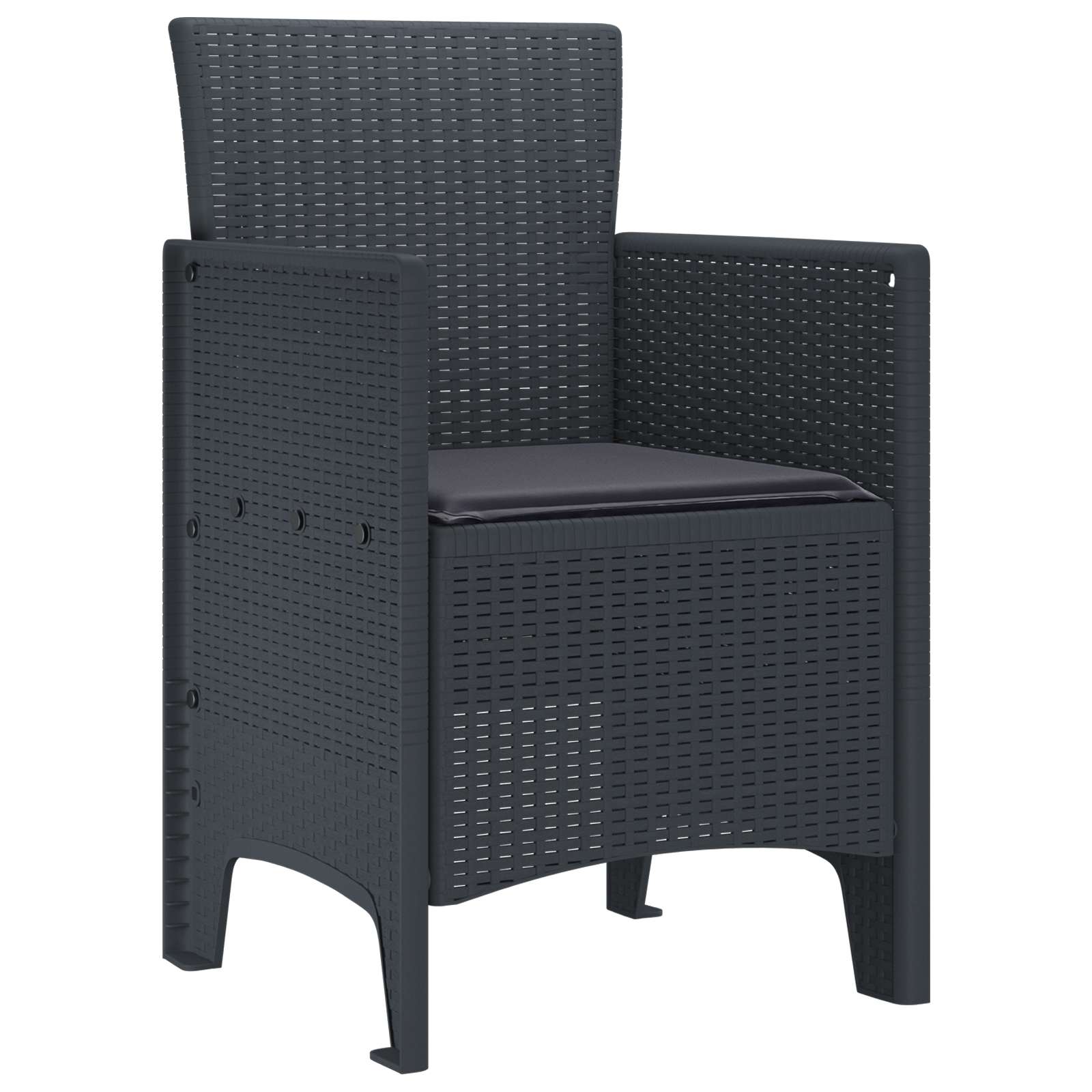 Garden Chair 2 pcs Anthracite 20.87 x 19.29 x 33.46 in