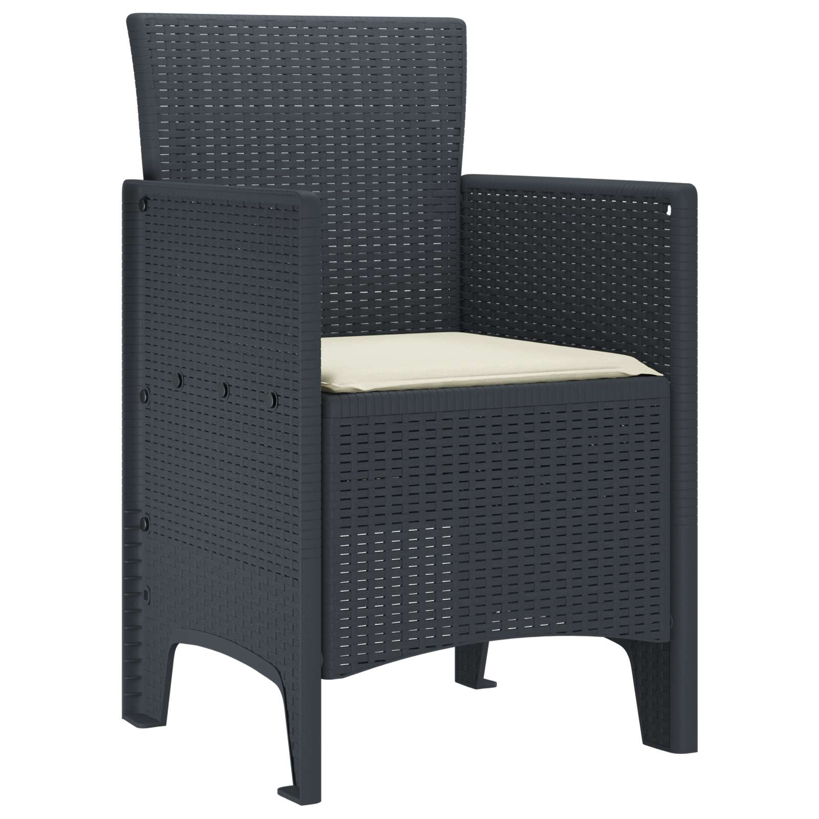 Garden Chair 4 pcs Anthracite 20.87 x 19.29 x 33.46 in