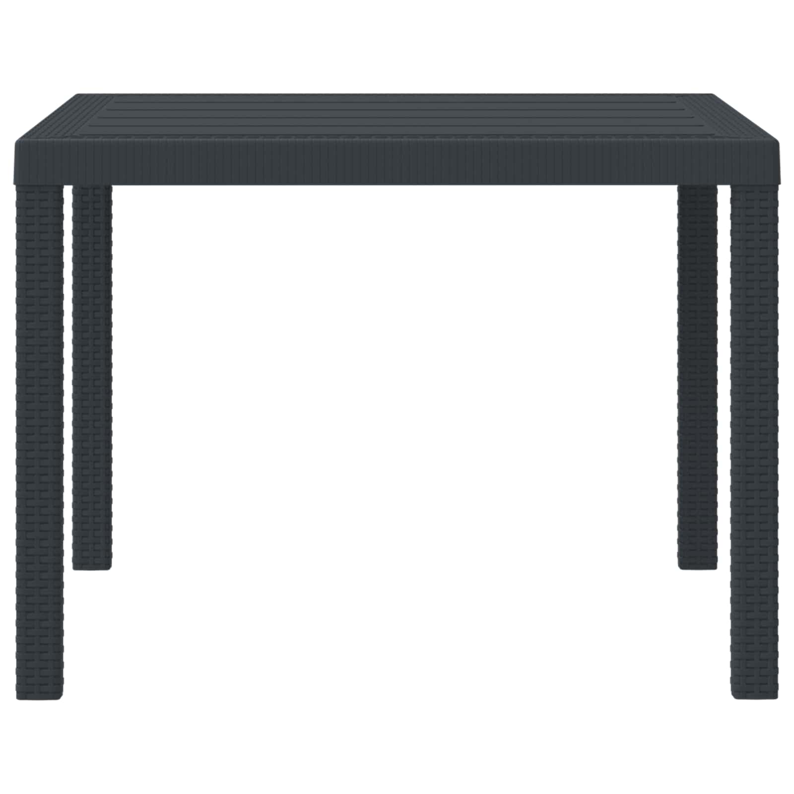 Garden Table Anthracite 39.37 x 39.37 x 28.74 in Poly Rattan
