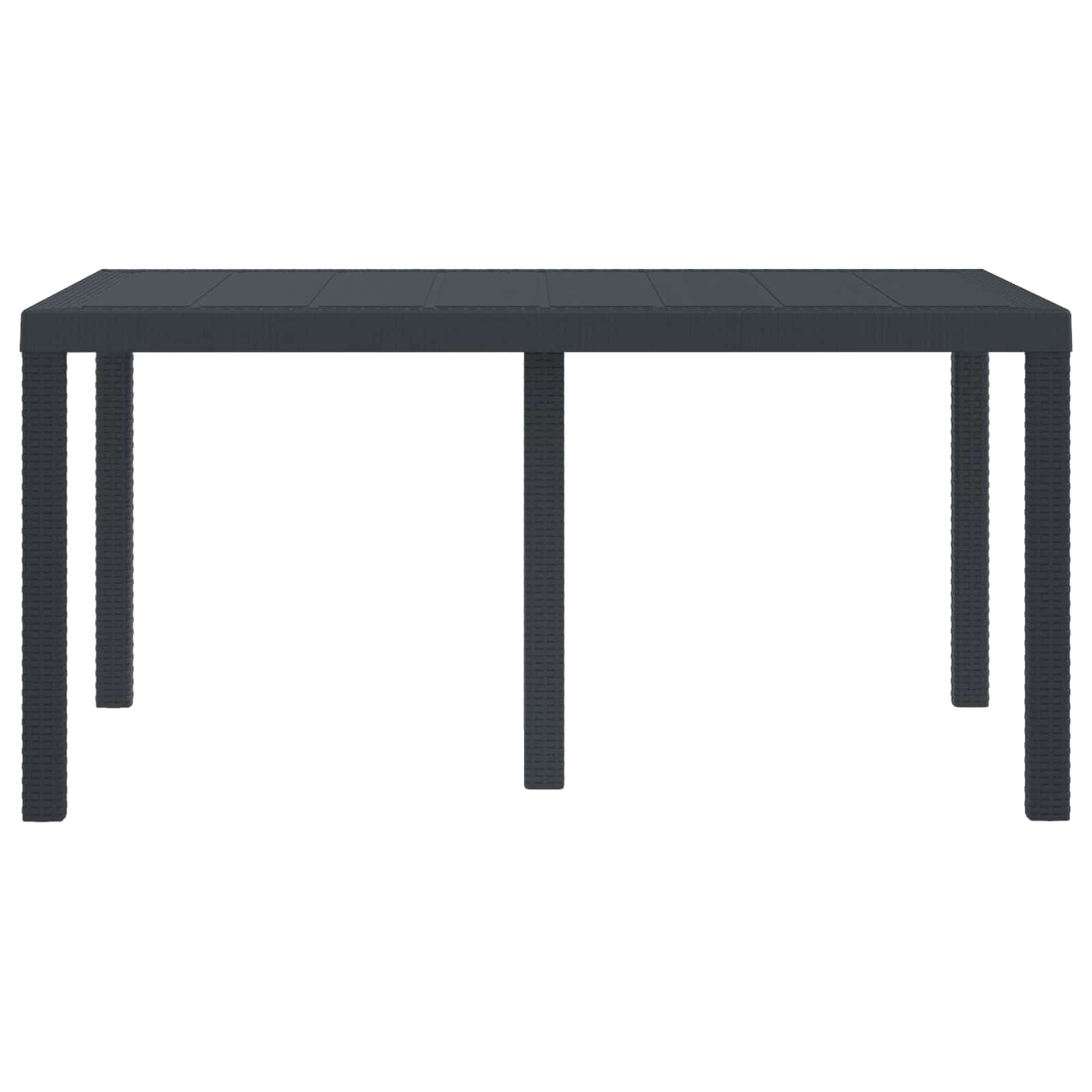 Garden Table Anthracite 59.06 x 39.37 x 28.74 in Poly Rattan