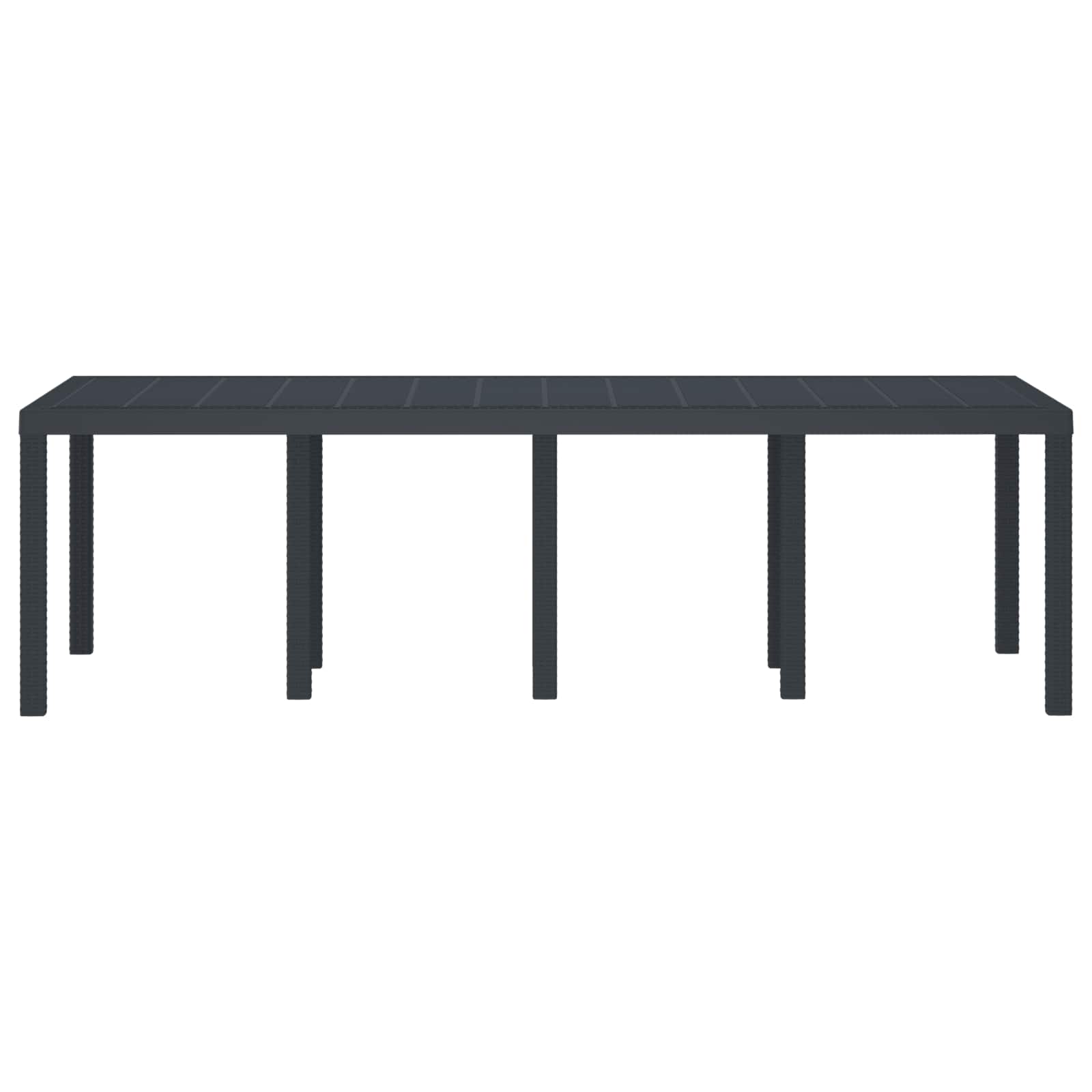 Garden Table Anthracite 98.43 x 39.37 x 28.74 in Poly Rattan