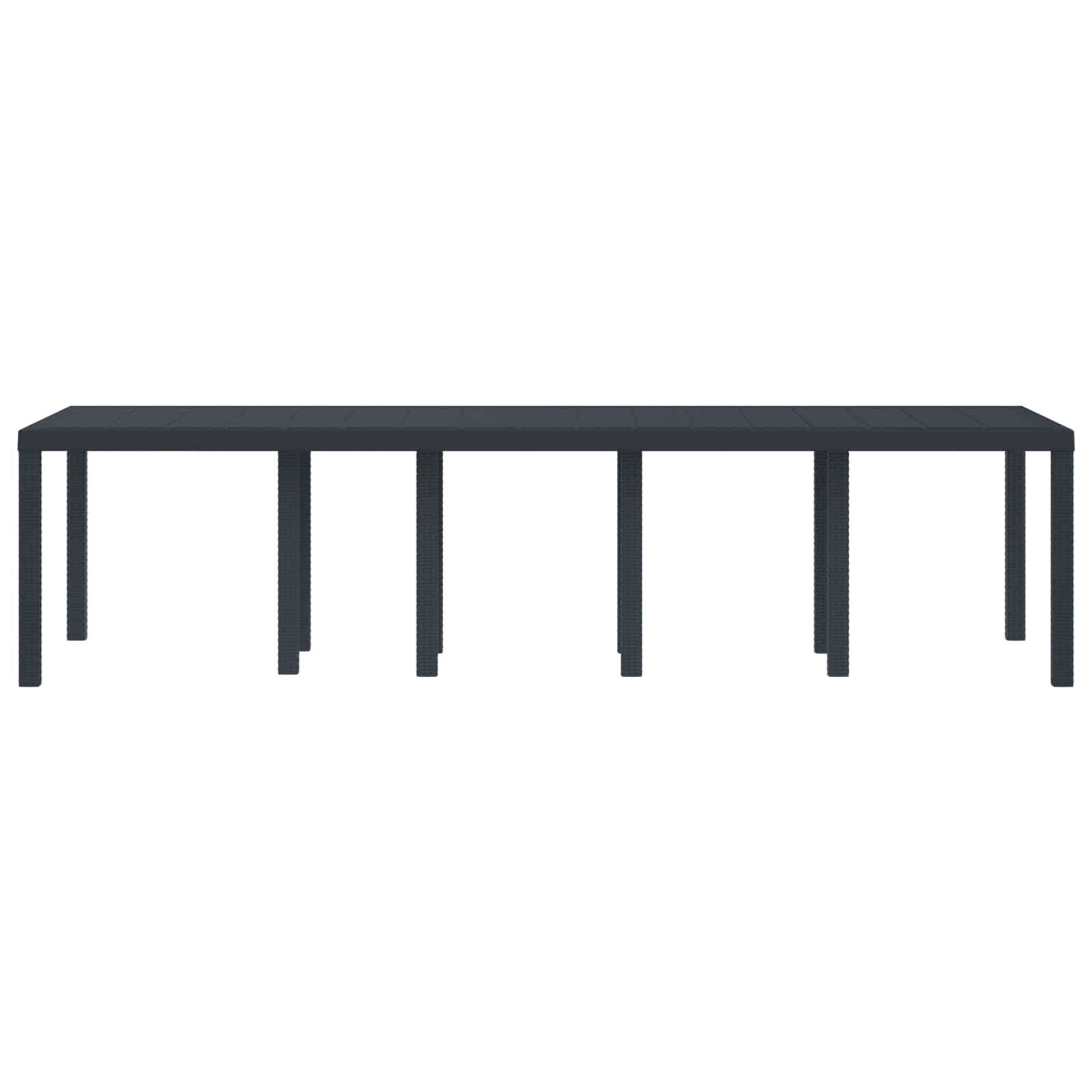 Garden Table Anthracite 118.11 x 39.37 x 28.74 in Poly Rattan