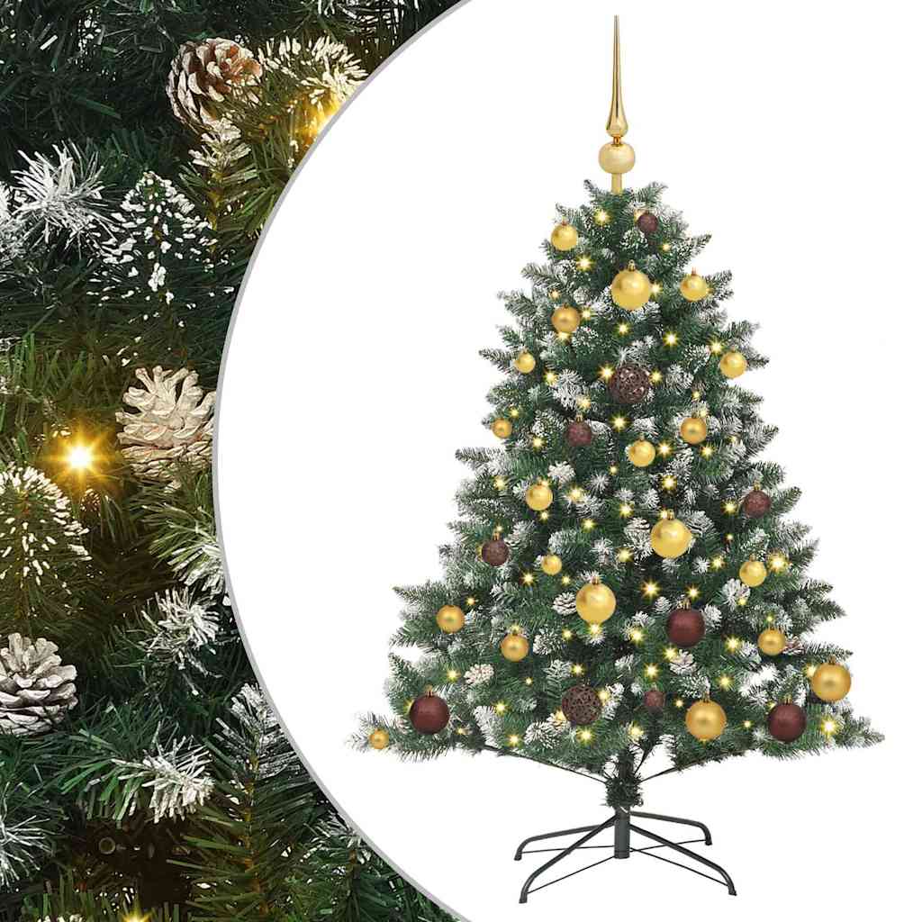 Artificial Christmas Tree with 150 LEDs Green 47.24 in