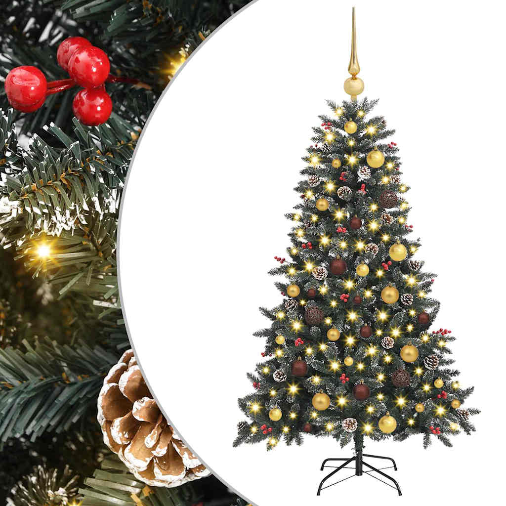 Artificial Christmas Tree with 150 LEDs Green 59.06 in