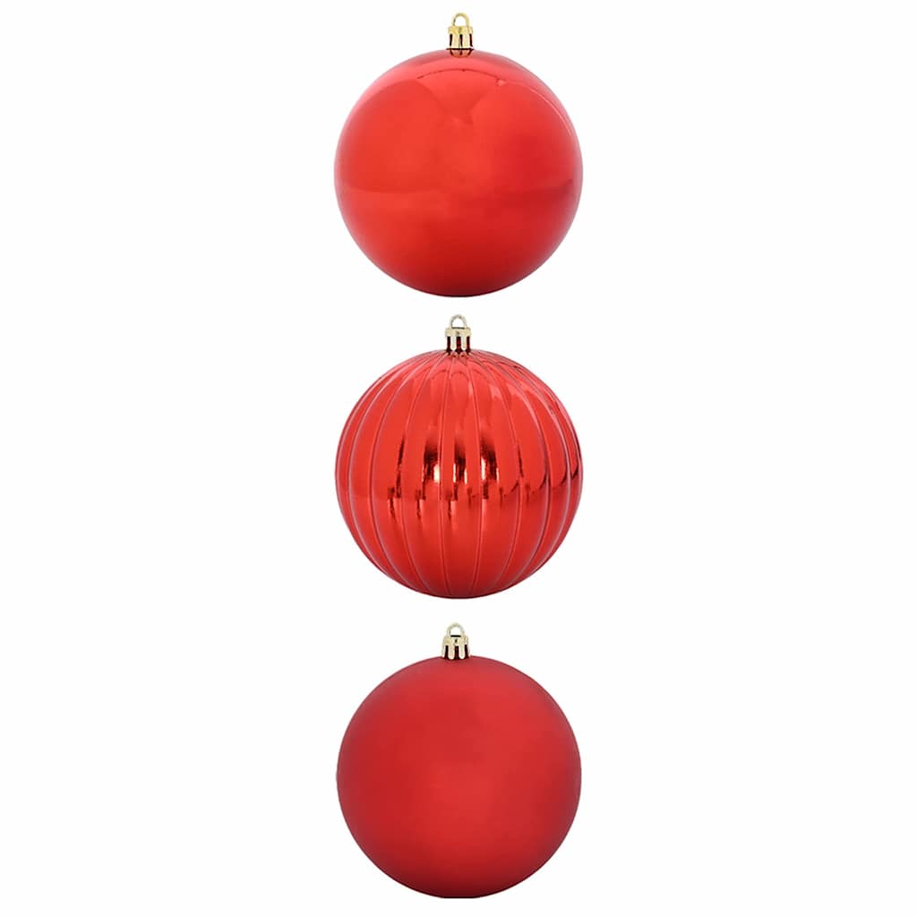 Christmas Bauble Set XXL 3 pcs Red Plastic