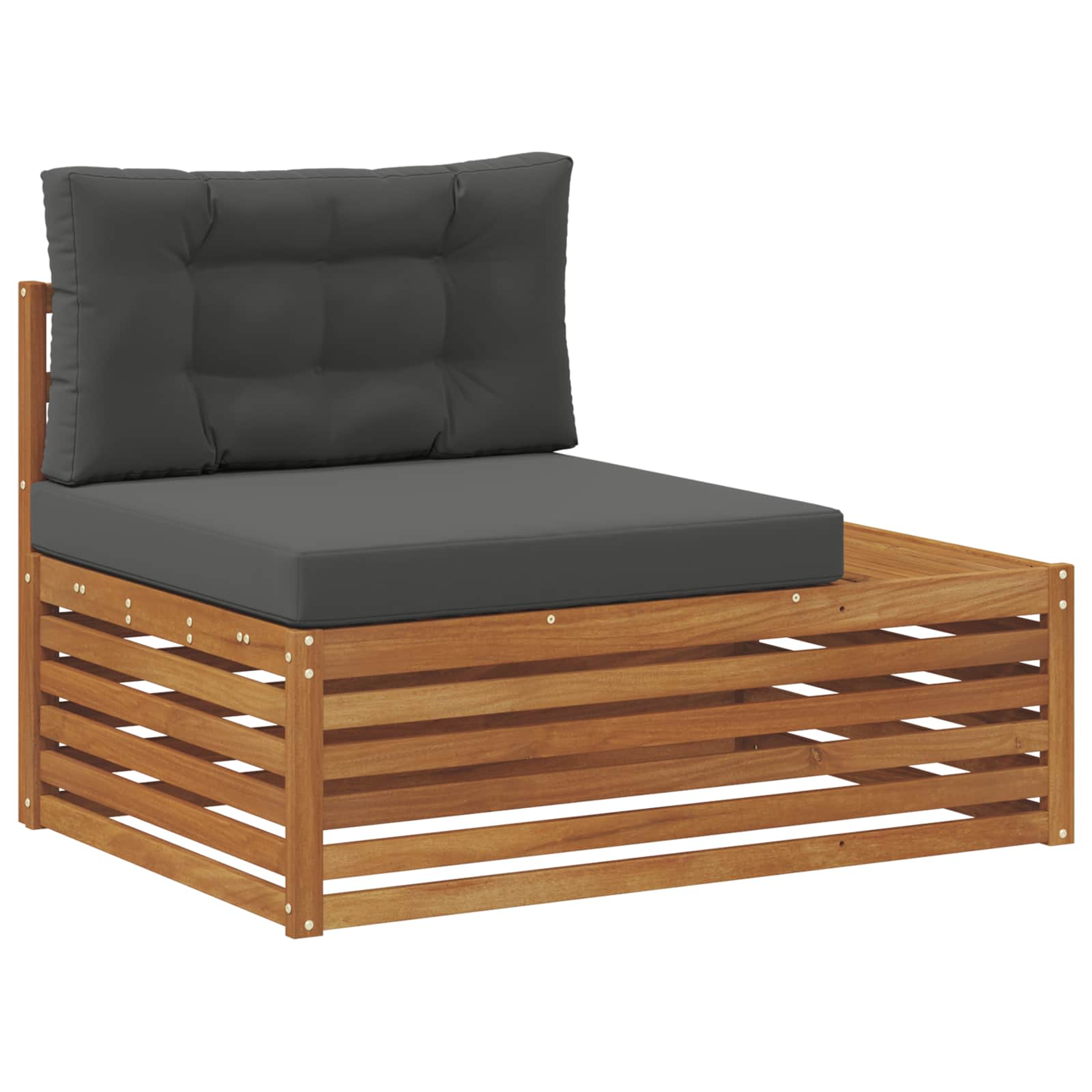 Outdoor End sofa with Cushion Natural 45.28 x 32.68 x 28.74 in