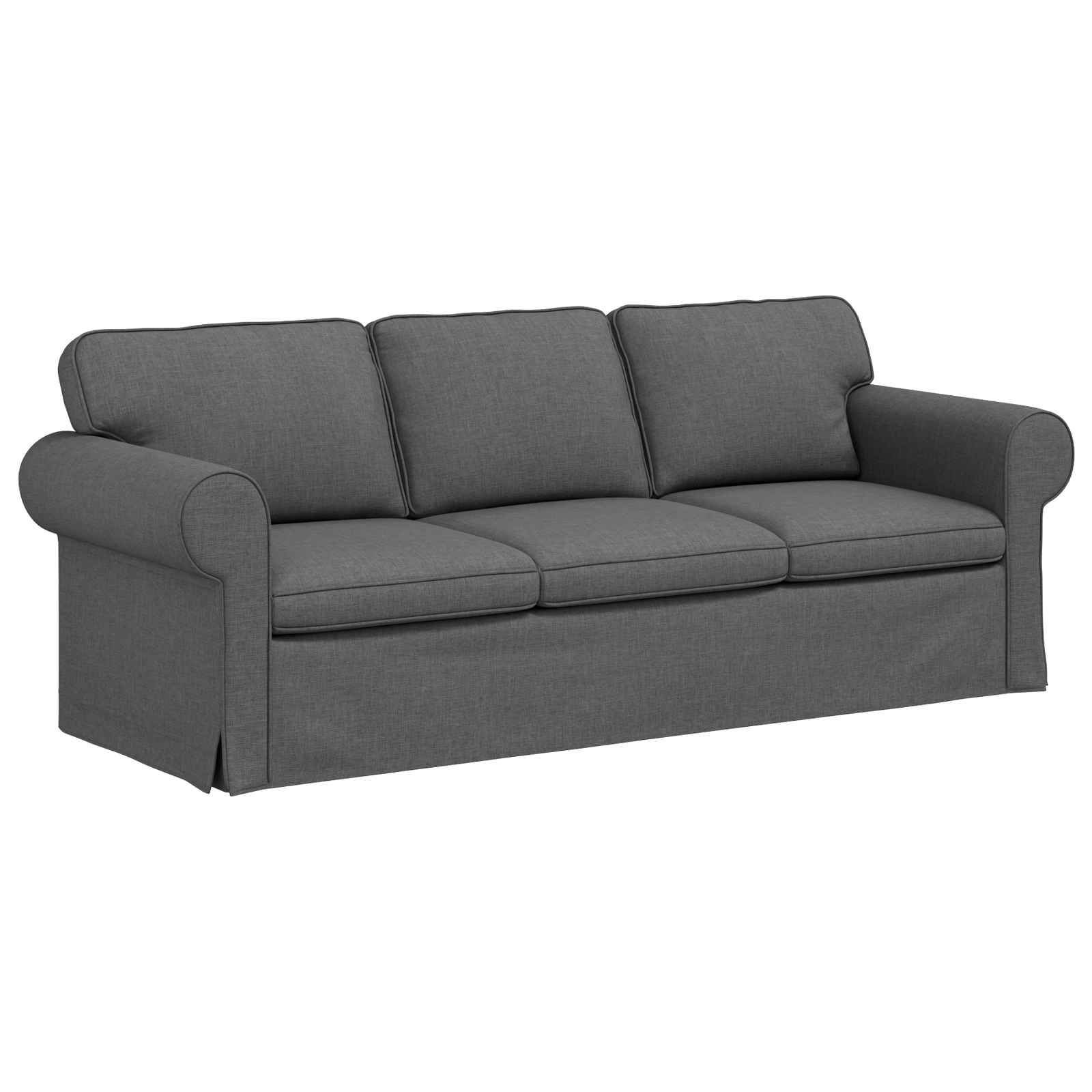 Sofa Dark Grey 84.65 x 32.28 x 31.50 in Fabric