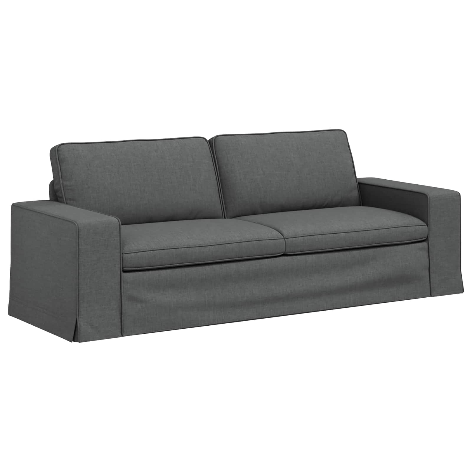 Sofa Dark Grey 87.40 x 31.50 x 32.28 in Fabric
