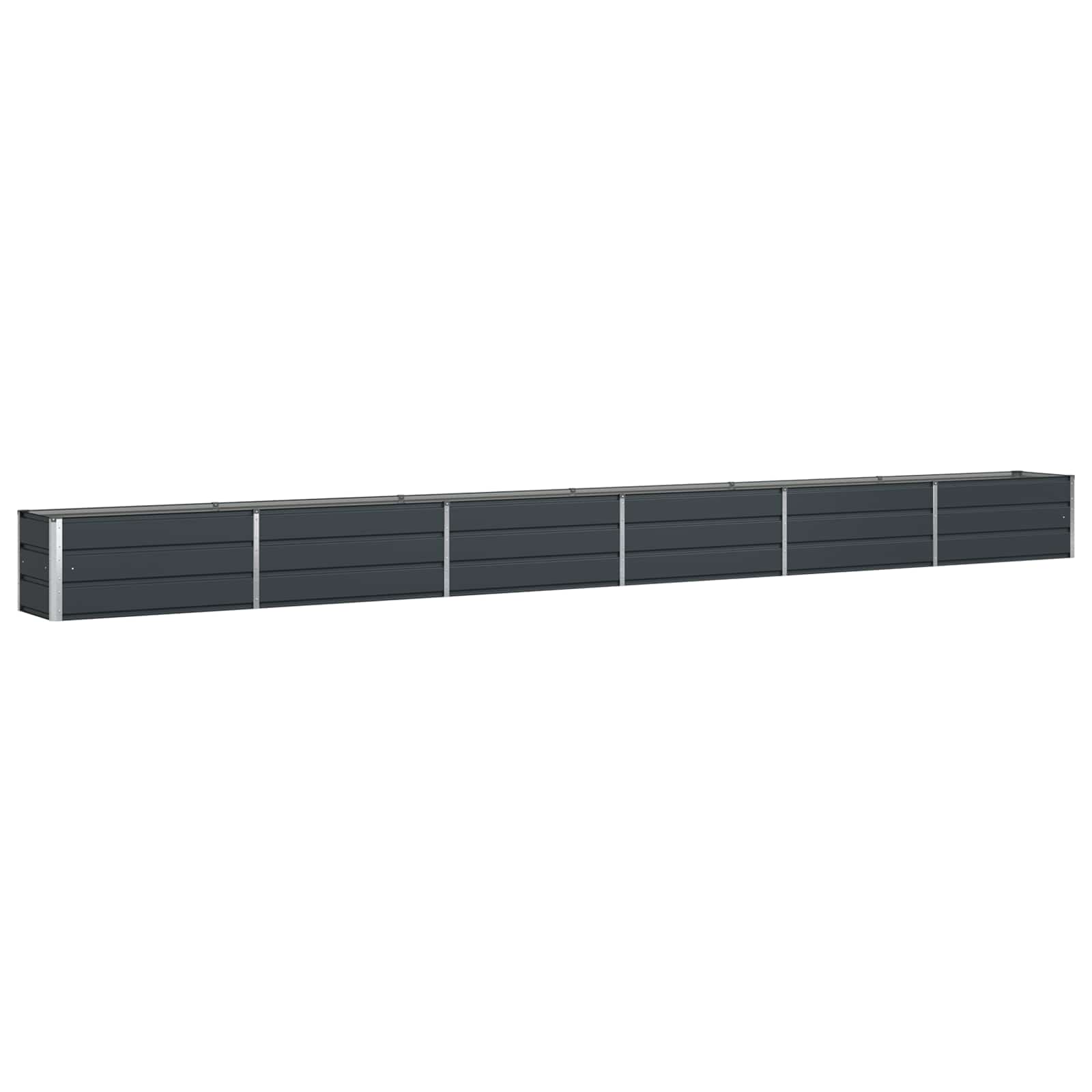 Planter Anthracite 228.35 x 19.69 x 17.72 in Galvanised Steel