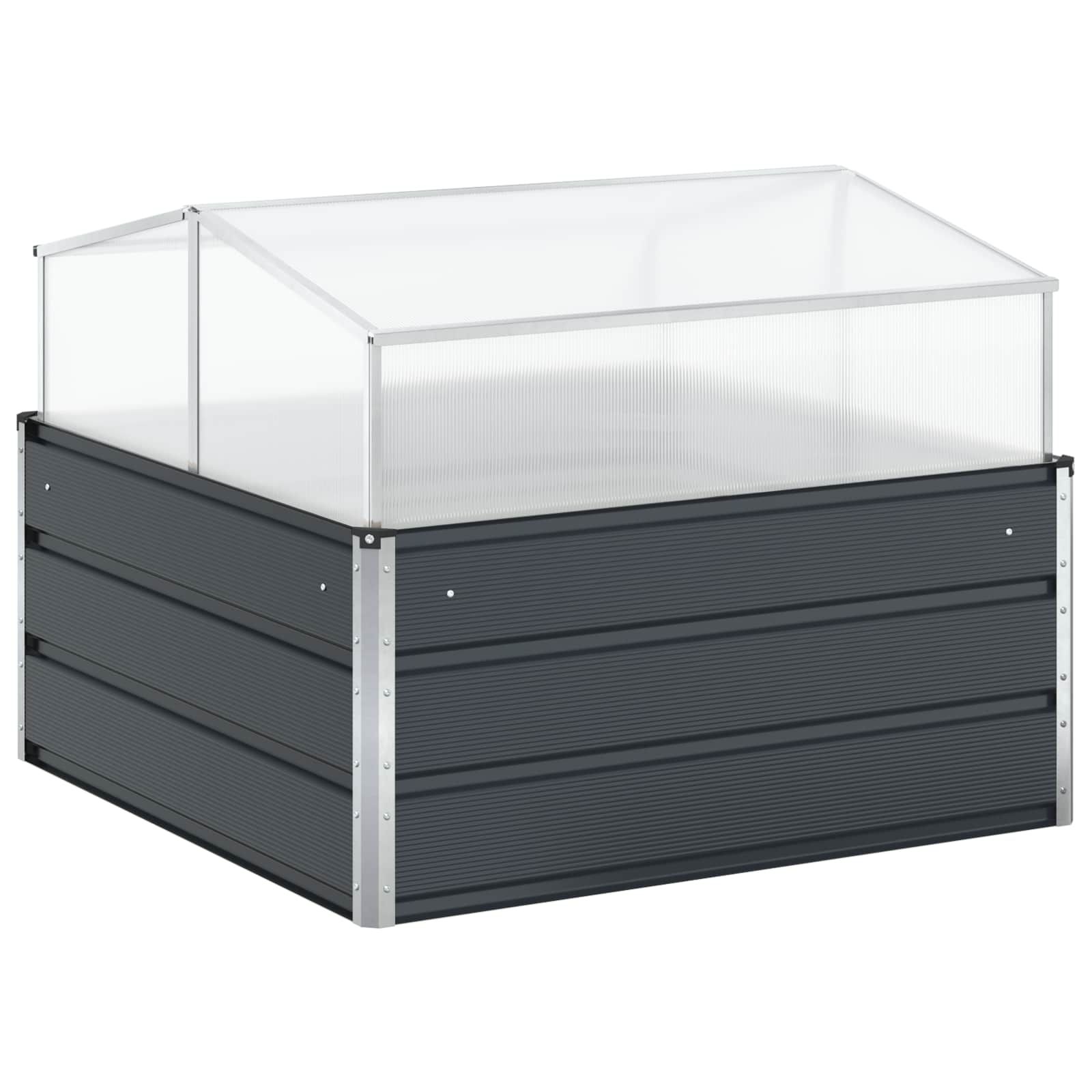 Planter Anthracite 39.37 x 39.37 x 30.31 in Galvanised Steel